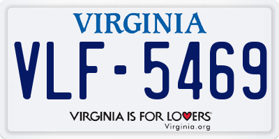 VA license plate VLF5469