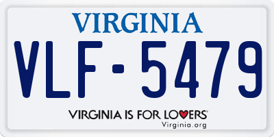 VA license plate VLF5479