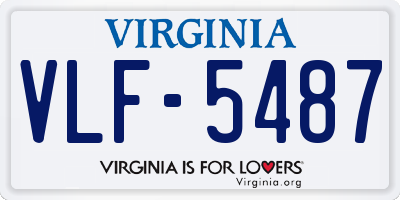 VA license plate VLF5487