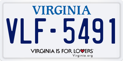 VA license plate VLF5491