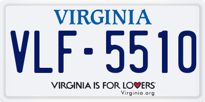 VA license plate VLF5510