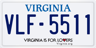 VA license plate VLF5511