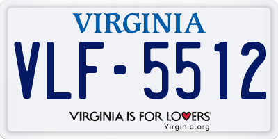 VA license plate VLF5512