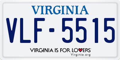VA license plate VLF5515