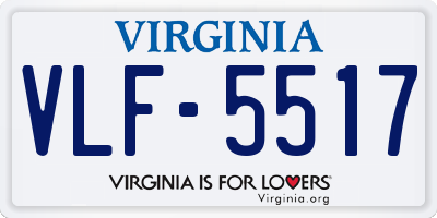 VA license plate VLF5517