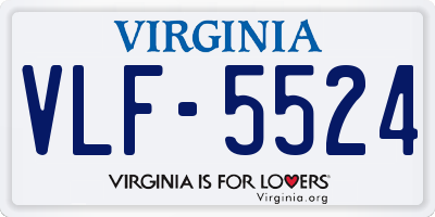 VA license plate VLF5524
