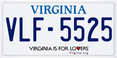 VA license plate VLF5525