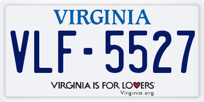 VA license plate VLF5527