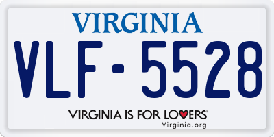 VA license plate VLF5528