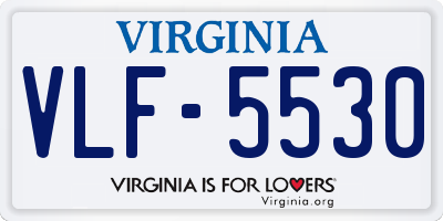 VA license plate VLF5530