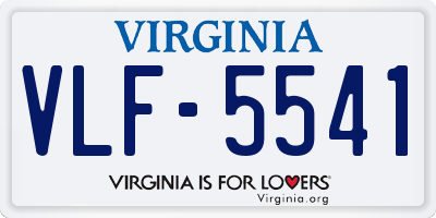 VA license plate VLF5541