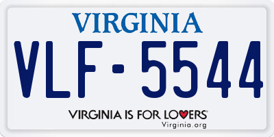 VA license plate VLF5544