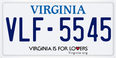 VA license plate VLF5545