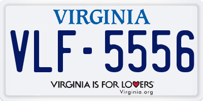 VA license plate VLF5556