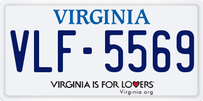 VA license plate VLF5569