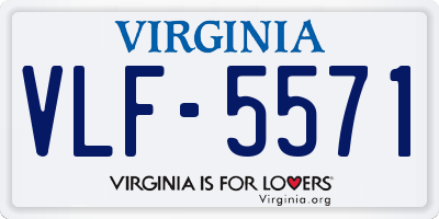 VA license plate VLF5571