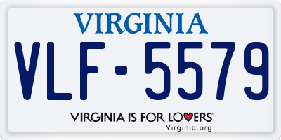VA license plate VLF5579