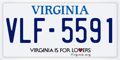 VA license plate VLF5591