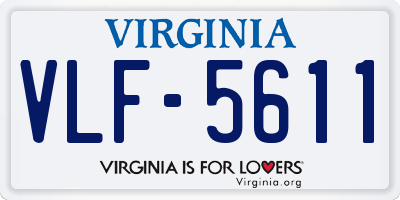 VA license plate VLF5611
