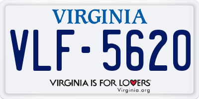 VA license plate VLF5620