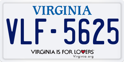 VA license plate VLF5625