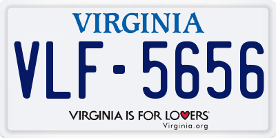 VA license plate VLF5656