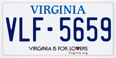 VA license plate VLF5659