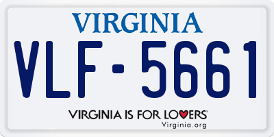 VA license plate VLF5661