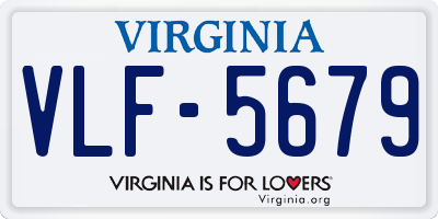 VA license plate VLF5679