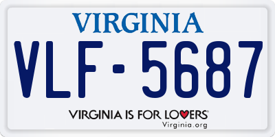 VA license plate VLF5687