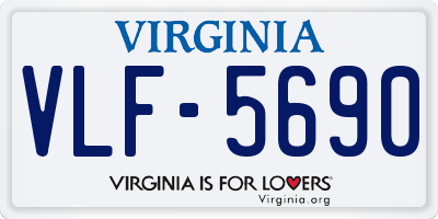 VA license plate VLF5690