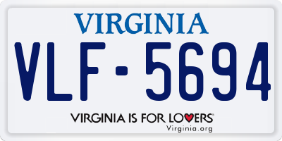VA license plate VLF5694