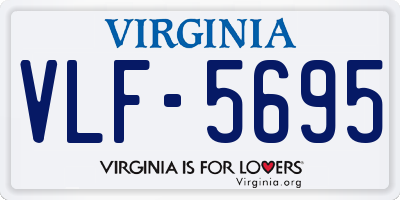 VA license plate VLF5695