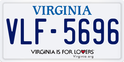 VA license plate VLF5696