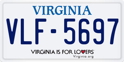 VA license plate VLF5697