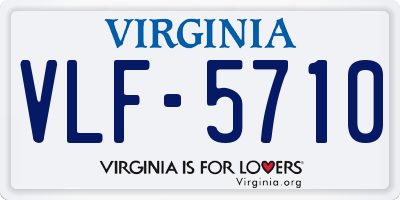 VA license plate VLF5710