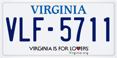 VA license plate VLF5711