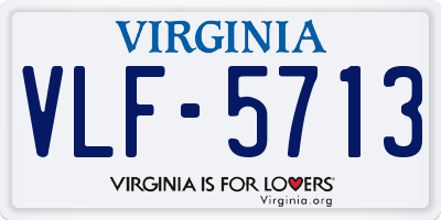 VA license plate VLF5713