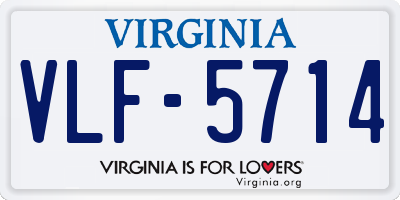 VA license plate VLF5714