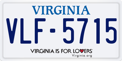 VA license plate VLF5715