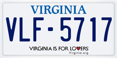 VA license plate VLF5717