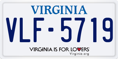 VA license plate VLF5719