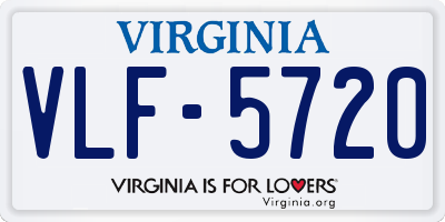VA license plate VLF5720