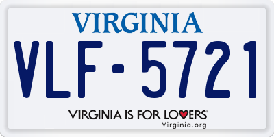 VA license plate VLF5721