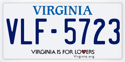 VA license plate VLF5723