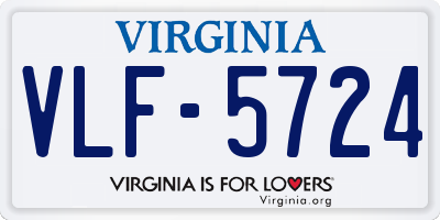 VA license plate VLF5724