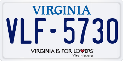 VA license plate VLF5730