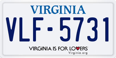 VA license plate VLF5731
