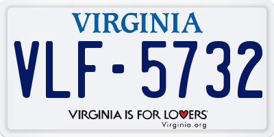 VA license plate VLF5732