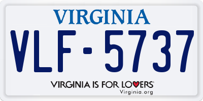 VA license plate VLF5737